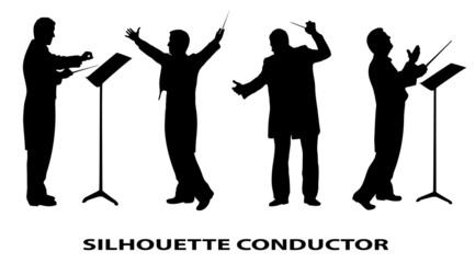 conductor is isolated on a white background