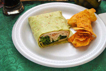 Healthy Green Wrap for Lunch