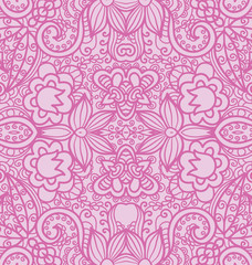 Image of Floral Seamless Texture, pink printed on Printed Glass Coasters
