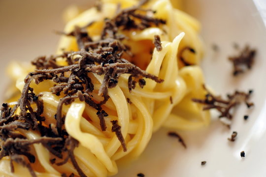 Pasta with Truffles/ Tagliatelle with black Truffles