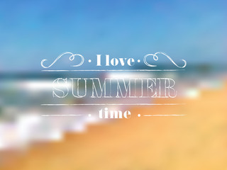 Vector summer postcard or poster, background