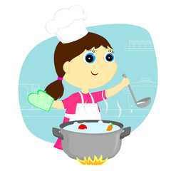 girl cook