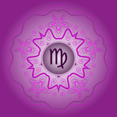 zodiac sign The Virgin (virgo ) violet