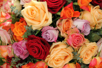 Colorful rose bouquet