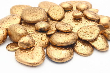 Gold Pebble contemplation of richness