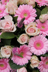 Bridal flower arrangement in pink