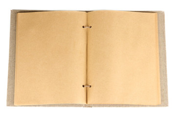Beautiful old notebook isolated on white
