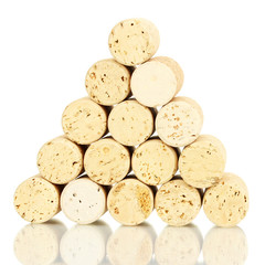 Wine corks isolated on white