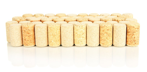 Wine corks isolated on white