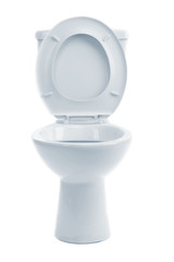 White toilet bowl, isolated on white