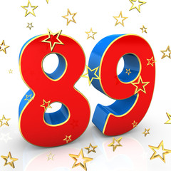 Fototapeta premium Eighty Nine Years Old - Happy Birthday