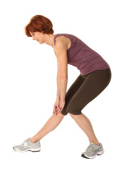 Reife Frau beim Sport