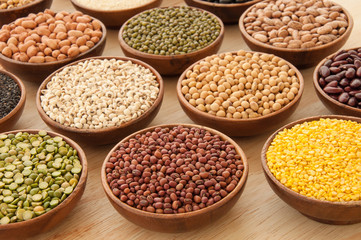 Various types of beans.