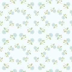 Fototapeta na wymiar Seamless wallpaper pattern with roses