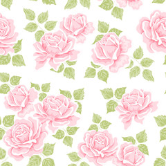 Seamless wallpaper pattern with roses