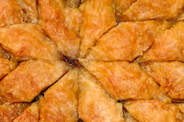 Homemade baklava - Turkish filo sweet pastry