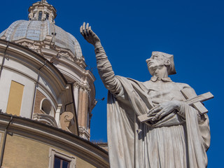 Naklejka premium Roma, statua di San Carlo
