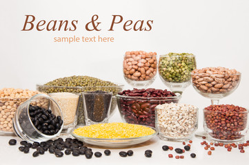Various types of beans.