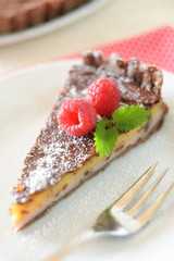 Himbeer-Vanille-Schoko-Tarte