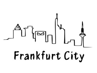frankfurt city - obrazy, fototapety, plakaty