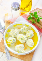 soup with meat balls
