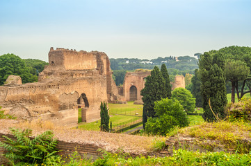View at Caracalla Baths Ruins