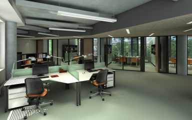 rendering of a modern office  interior
