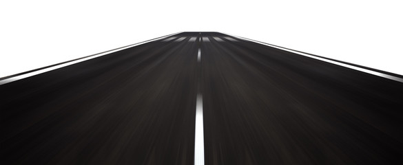 carretera aislada en blanco