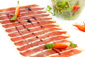 Карпаччо из гусиной грудки