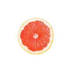 half orange isolated on white background with clipping path