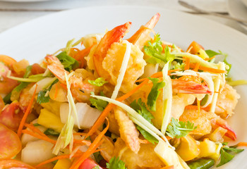 Spicy Shrimp Salad thai style food