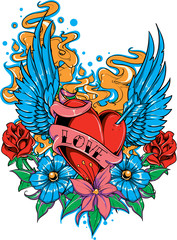 Tattoo flowers © Tshirt-Factory.com