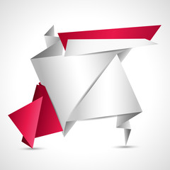 vector illustration of Origami chat bubble