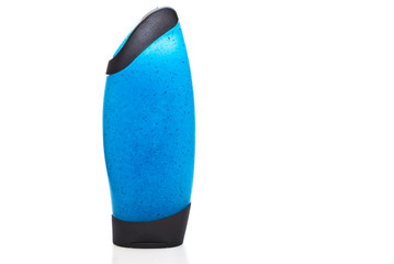 Blue shower gel bottle