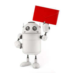 Robot wit red mail