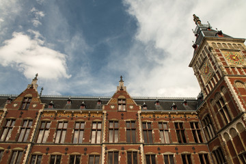 Fototapeta na wymiar Amsterdam, Netherlands. Beautiful typical city architecture