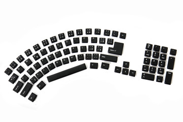 ergonomic black keyboard