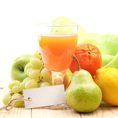 Multivitamin juice with label