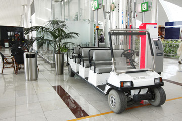 Battery operated cars for passengers in Dubai Airport
