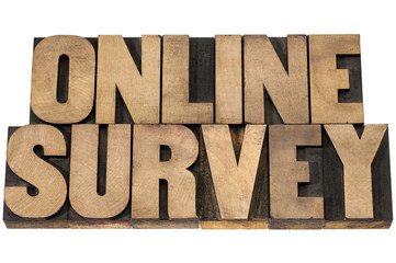 online survey in wood type
