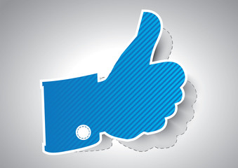 Like symbol / Thumbs up - Vector illustration