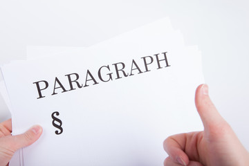Daumen hoch Paragraph Zettel mit Platz