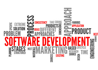Fototapeta premium Software Development (tag cloud)