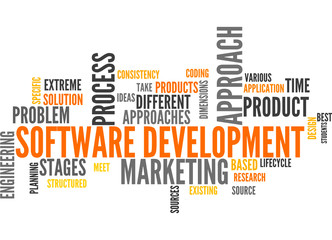 Fototapeta premium Software Development (tag cloud)