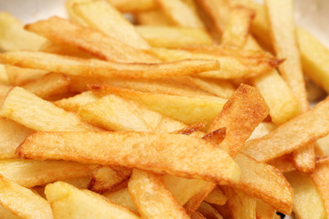 fried potato slices, potato chips