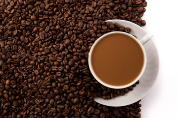 Сup of coffee with milk