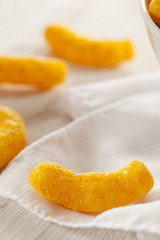 Unhealthy Orange Puffy Cheese Crisps