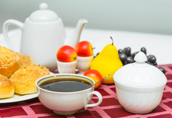 cake with tea