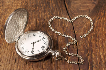vintage pocket watch with chain