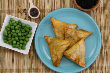 Vegetarian Indian samosas